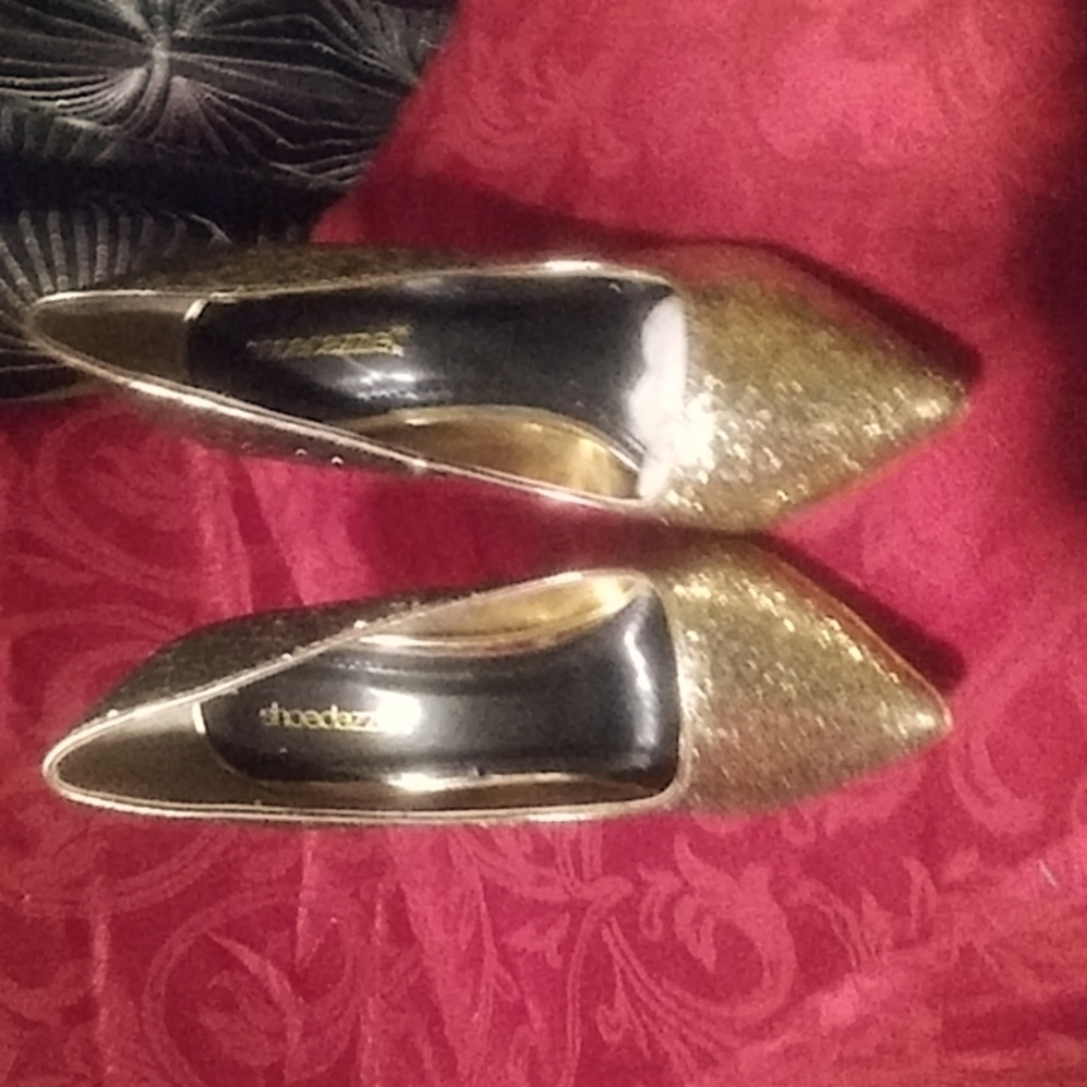 Gold Glitter Dazzling Heels